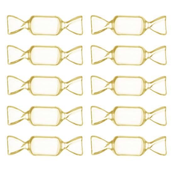 

Прозора коробочка для прикрас у формі цукерки Міні-органайзер для прикрас Пластиковий контейнер для зберігання цукерок для весільної вечірки Подорожей Дня Святого Валентина 10pcs