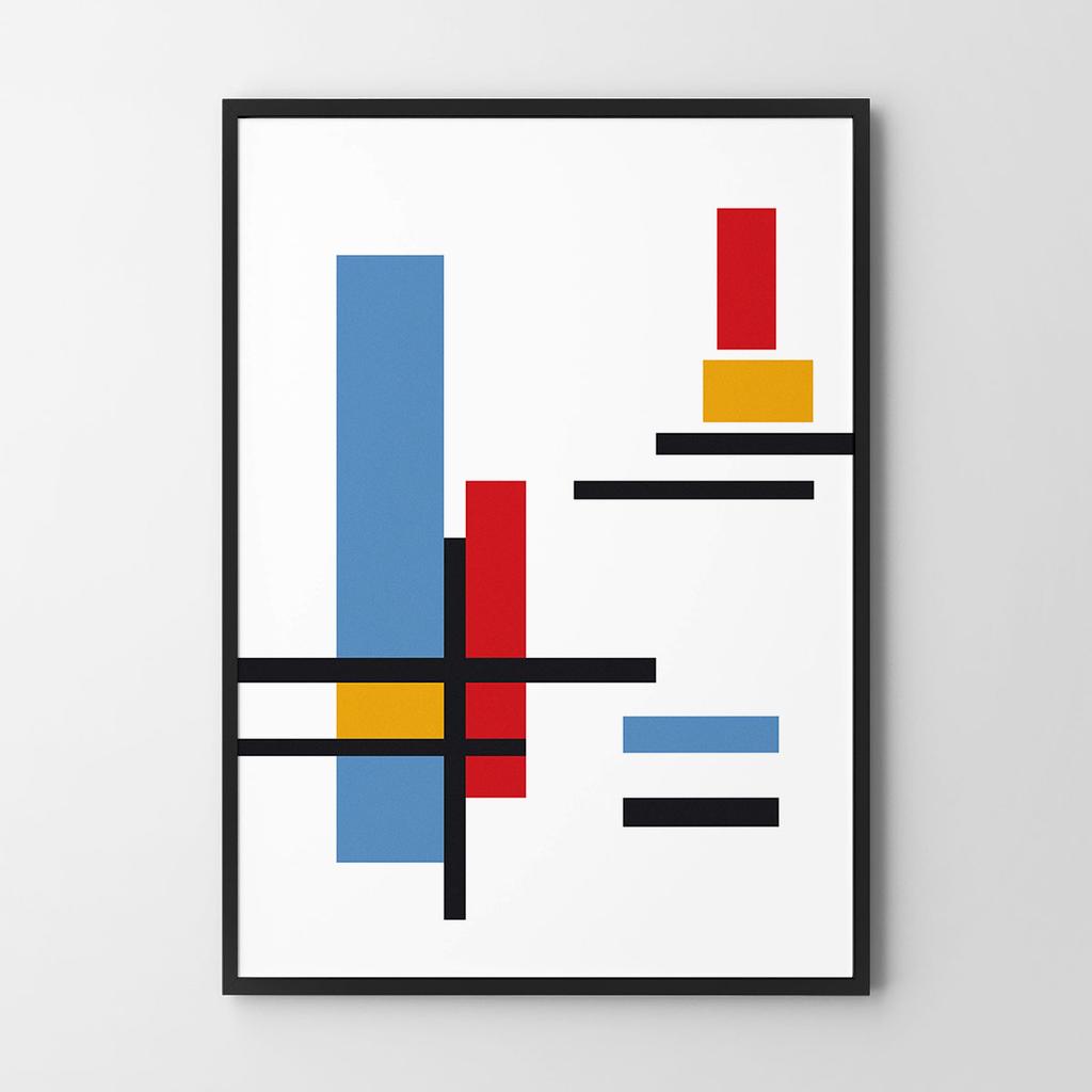 Poster Mondrian Geometry