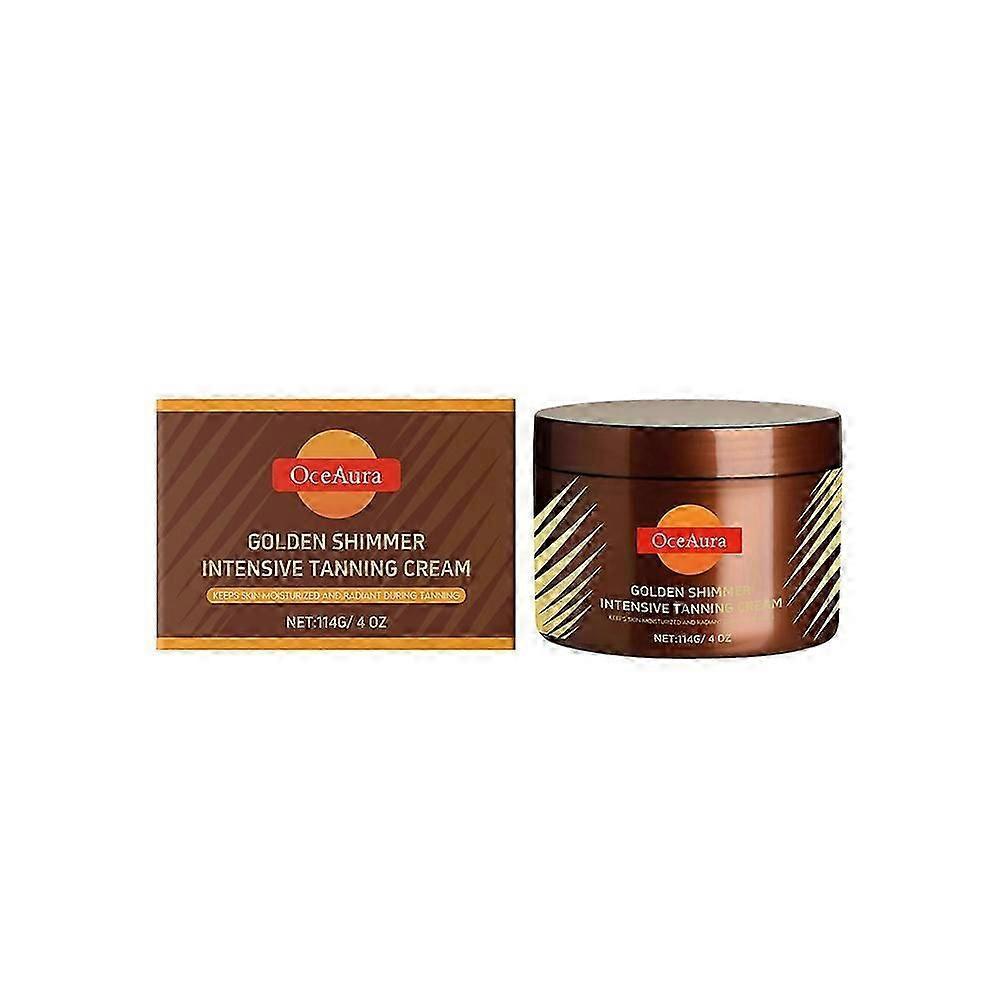 Intensive Tanning Gel, Golden Shimmer Intensive Tanning Cream with Tan Enhancers & Accelerators - For Sunbeds & Outdoor Sun