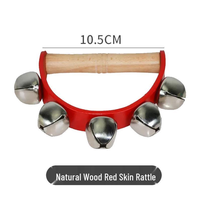 Children's Orff Percussion Instruments: Triangle, Castanets, Maracas, Tambourine, Wood Block, Cymbals