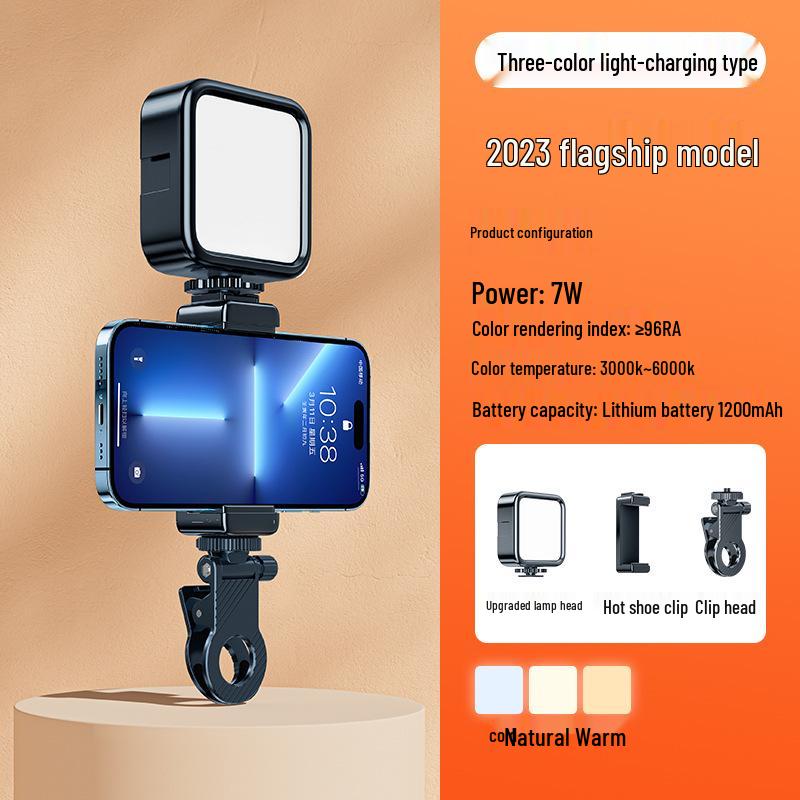 Přenosné LED selfie přisvětlení pro telefon a fotoaparát