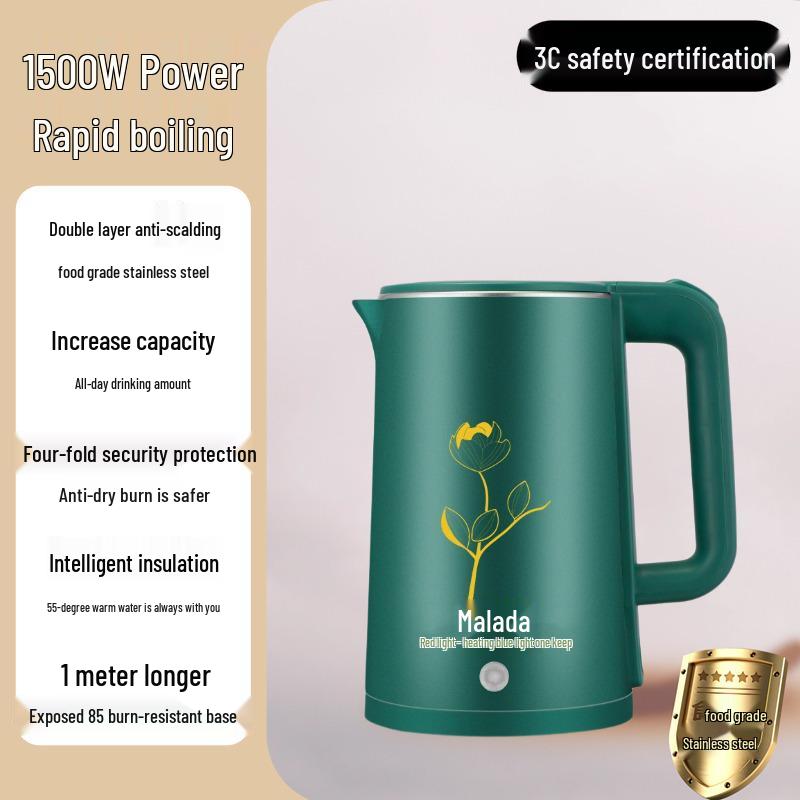 Wanlida 2025 Electric Kettle: Automatic Power-Off, Large Capacity, Insulated Boil, Household Use
