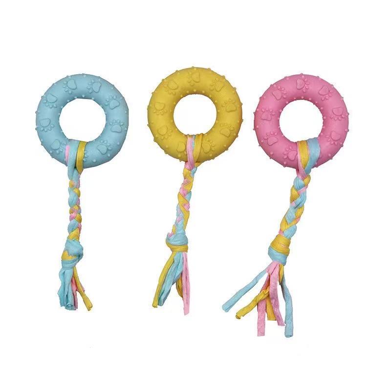 Durable TPR Teething Dog Toys for Golden Retrievers and Corgis - Bite-Resistant Cleaning Sticks and Balls