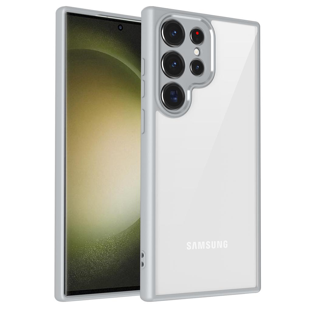 For Samsung Galaxy S24 Ultra Case Matte Skin Touch Clear PC + TPU Shockproof Phone Back Cover