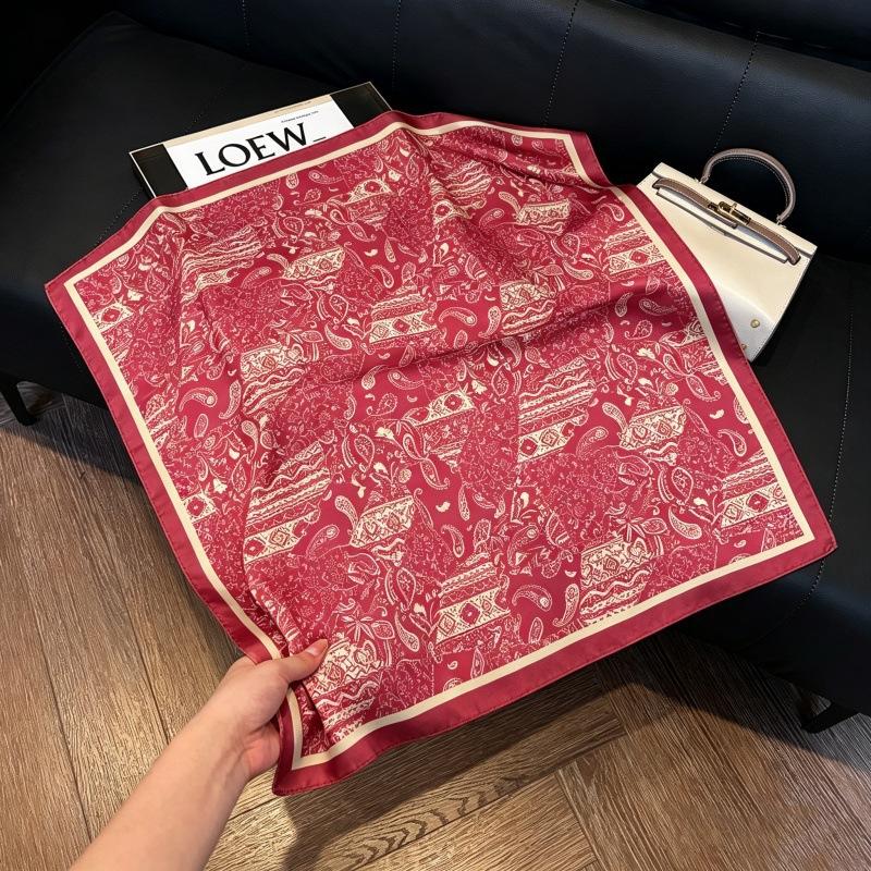 European and American style scarf square scarf imitation silk 71cm retro cashew print literary headband suit with decorative scarf