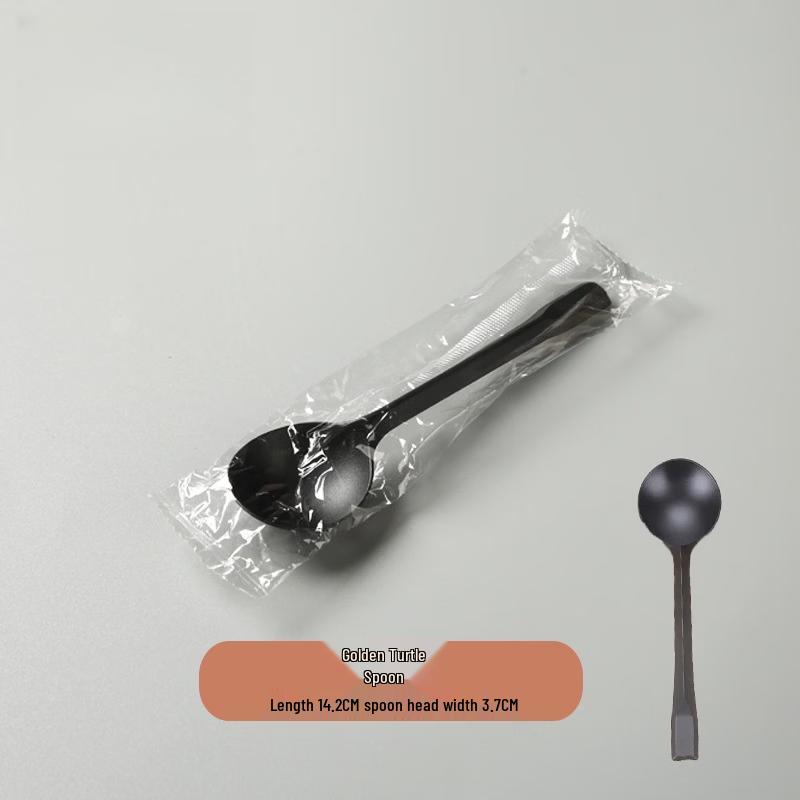 Disposable Plastic Golden Turtle Spoons