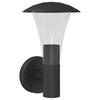 VidaXL Outdoor Wall Light Black Stainless Steel, Outdoor Wall Lighting, Garden Wall Lamp, Wall Sconce 4006240