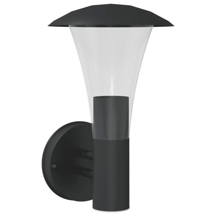 VidaXL Outdoor Wall Light Black Stainless Steel, Outdoor Wall Lighting, Garden Wall Lamp, Wall Sconce 4006240