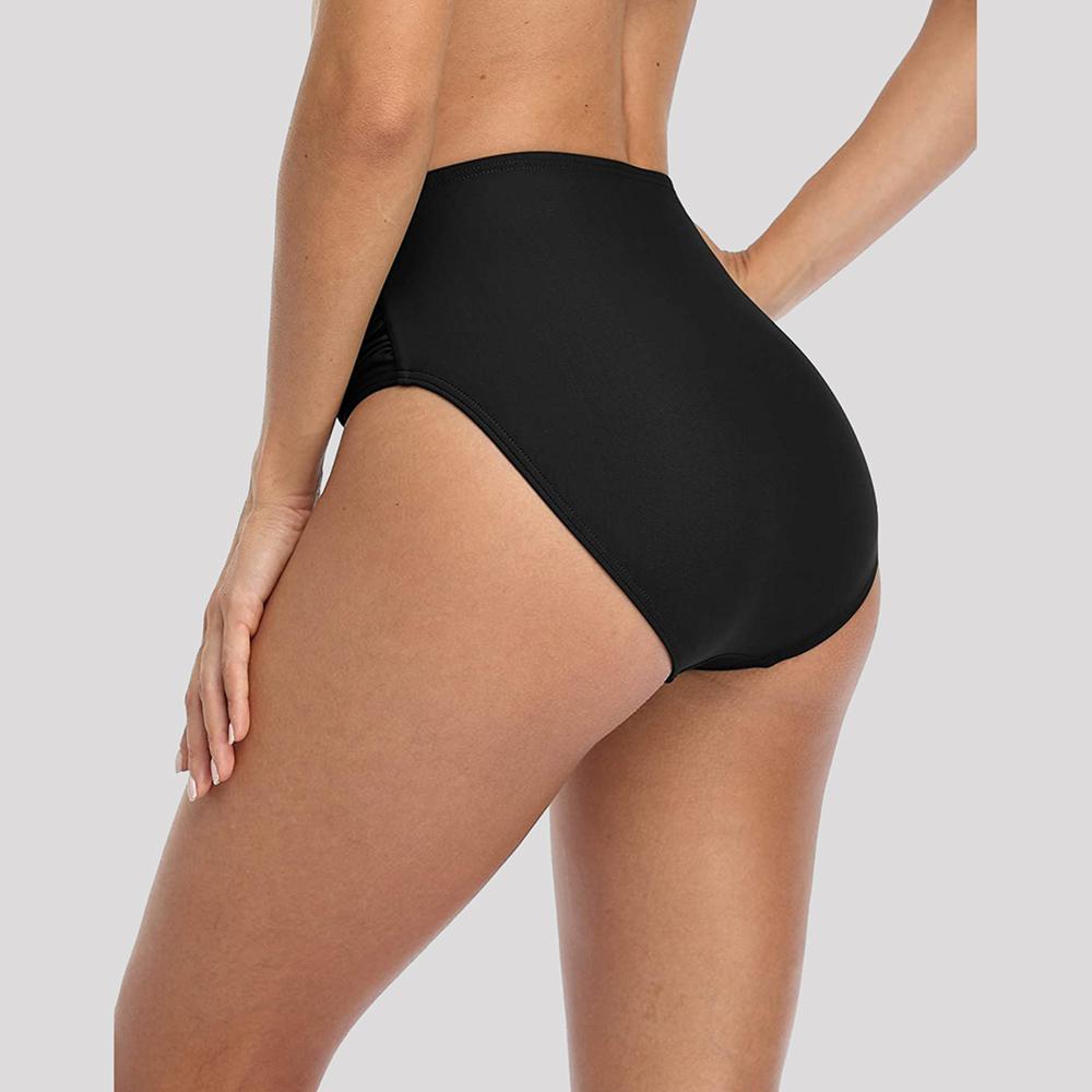 CHARMLEAKS Swimming Bottom Ladies Women Bikini Bottom Lace Patchwork Swimwear Briefs High Waist