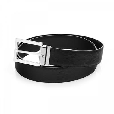 Montblanc 114435 Curea Dreptunghiulară Neagră Lucioasă