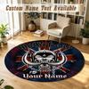 Round Rug Custom NameMotorhead Pattern Non Slip Carpet Home Floor Decor