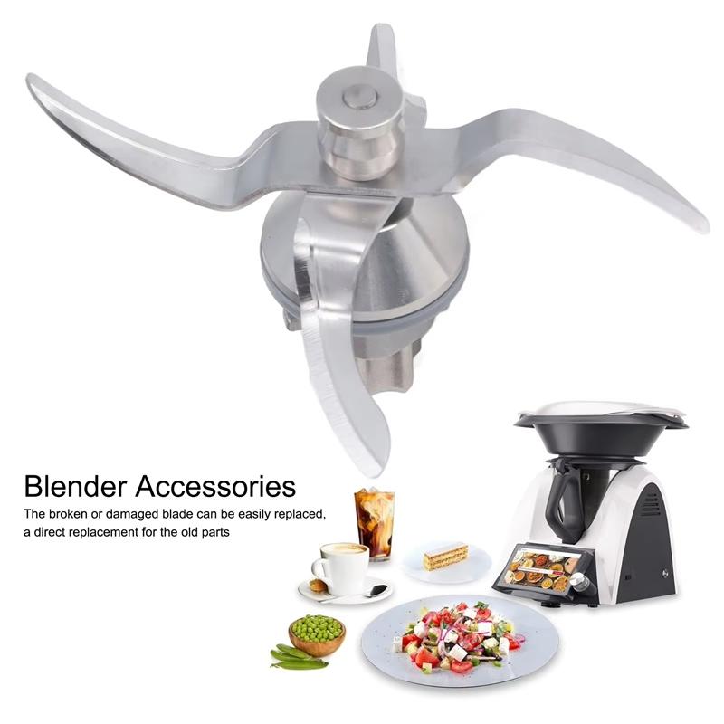 Stainless Steel Blender Blade Set Chef Machine Knife Accessories Replacement Compatible For Tm31 Thermomix Knife Handle