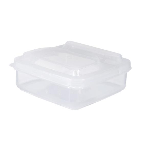 Прямоугольный пластиковый контейнер для хранения масла и сыра с откидной крышкой и силиконовым уплотнением, Компактный органайзер для сохранения свежести для кухонного шкафа 1pc