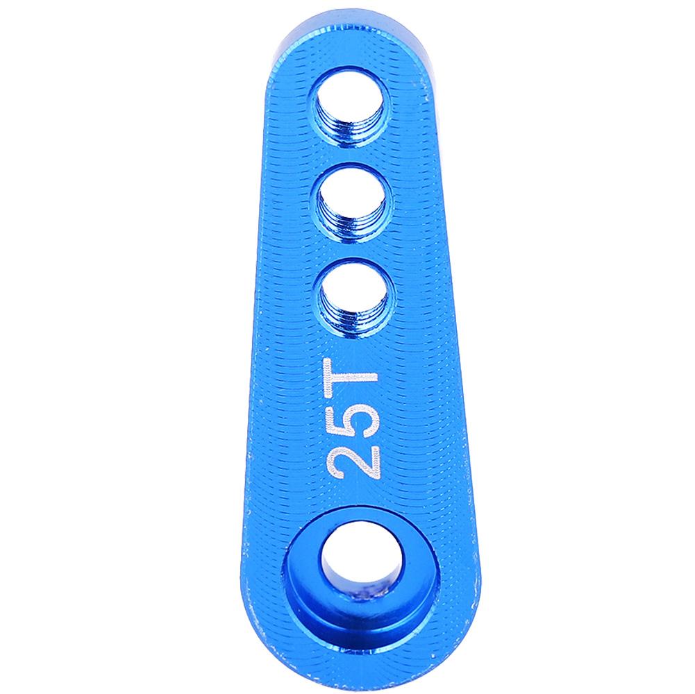 Aluminum Alloy 25T Steering Servo Horn Arm Suitable for RC 1:8:10 Model Car (Blue ( 86NB))