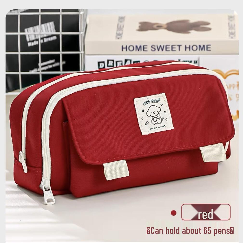Large-Capacity Dirt-Resistant Pencil Case for Primary and Junior High School Girls - Stylish and Simple Design