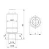 water oil fuel gas air pressure sensor G1/4 12-36V 4-20mA  M12 0-600bar optional stainless steel pressure transducer transmitter