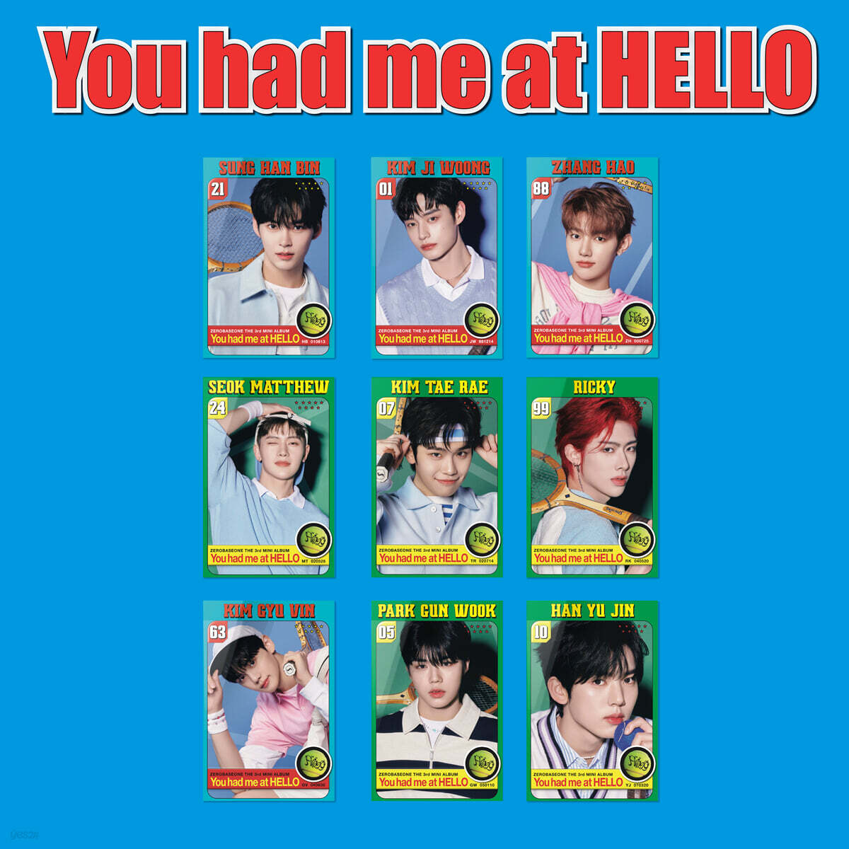 

ZEROBASEONE - 3rd Mini Album: You had me at HELLO [ZEROSE ver.][POCAALBUM] [9 types SET]