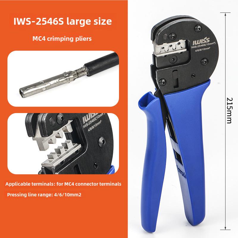 

Инструмент для обжима солнечных разъемов MC4 для фотоэлектрических кабелей 10 мм²