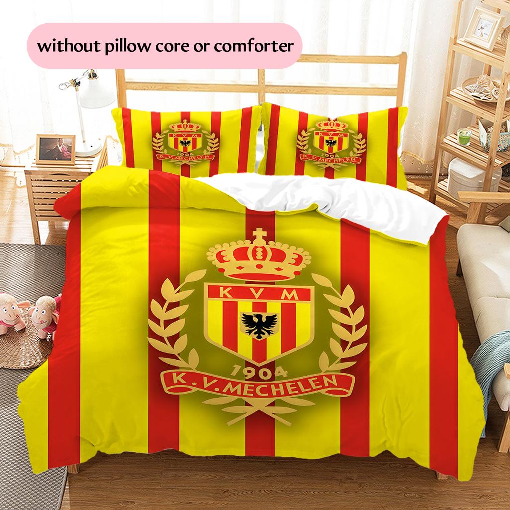 KV Mechelen Pattern Bedding Home Decoration Birthday Gift (1 * Duvet Cover + 2 * Pillowcase, Without Core)