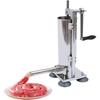 Ruční plnička klobás, Nerezový výrobník klobás, Dodává se se 4 plnicími trubkami, Silná přísavná základna, Odnímatelný