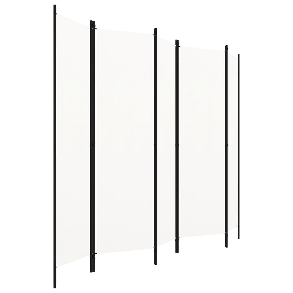 vidaXL 5-tlg. Raumteiler Weiß 250x180 cm