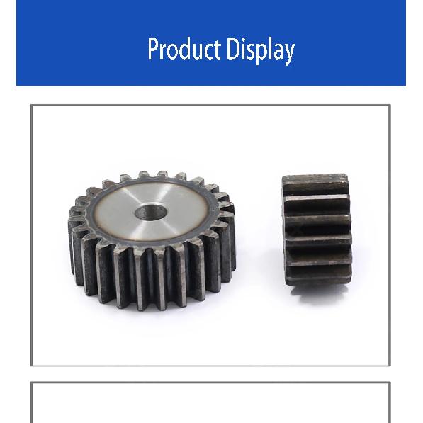 M2 45# Steel Cylindrical Gear 10T/11T/12T/13T/14T/15T/16T/17T/18T/19T/20T/21T/22T/23T/24T/25T Metal Pinion  Chain Pitch 6.28mm