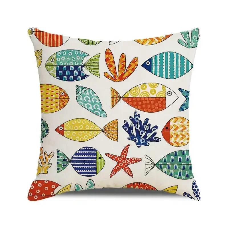 Beautiful Fish Pillowcase for Pillow Shark Pillow Case Decorative Cushion for Elegant Sofa Pillow Cover Interior for Home Decor