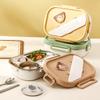 1200ml 304 Stainless Steel Bento Lunch Box With Soup Bowl Portable Sealed Food Container 4 Compartments Lunch Container