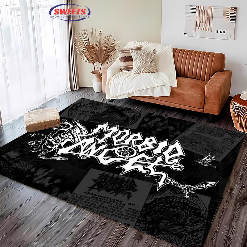 Classic Rock B-Black S-Sabbath Theme Carpet Living Room Bedroom Bedside Bathroom Floor Mat 15 Size Pattern Area Rug Home Decor
