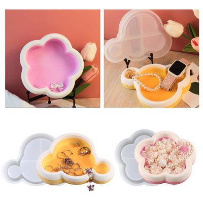 DIY Epoksi Reçine Kalıp Çiçek Şekli Depolama Plakası silikon kalıp Takı Tutucu Tepsi Kalıp DIY Zanaat Hediye Ev Masaüstü Dekorasyon