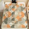 1Pc Simple Geometry Print Flannel Blanket, High Quality Comfortable for All Seasons, Home Decor, Warmth and Comfort, Perfect for Christmas Gifts W19
