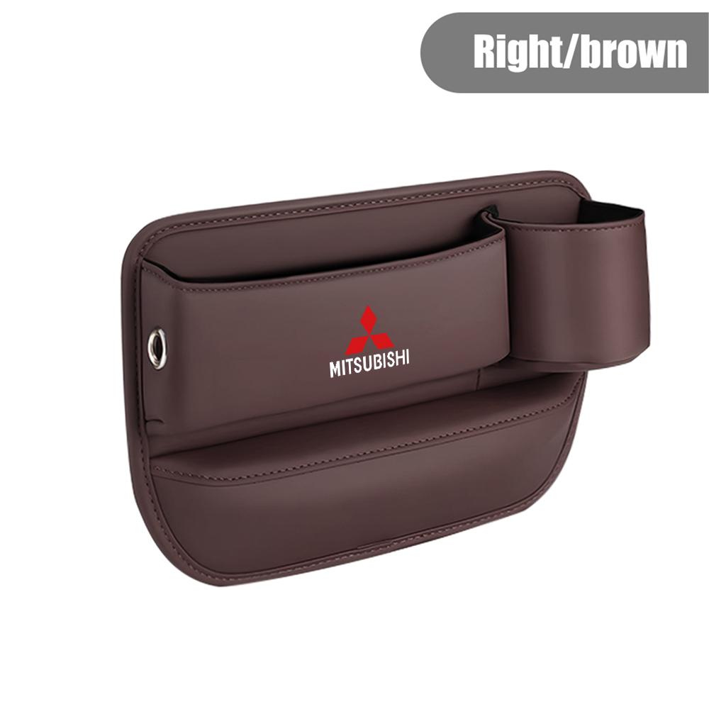 Car Leather Seat Gap Crevice Storage Box Seat Storage Case For Mitsubishi Asx Lancer Outlander Pajero Ralliart Eclipse Grandis
