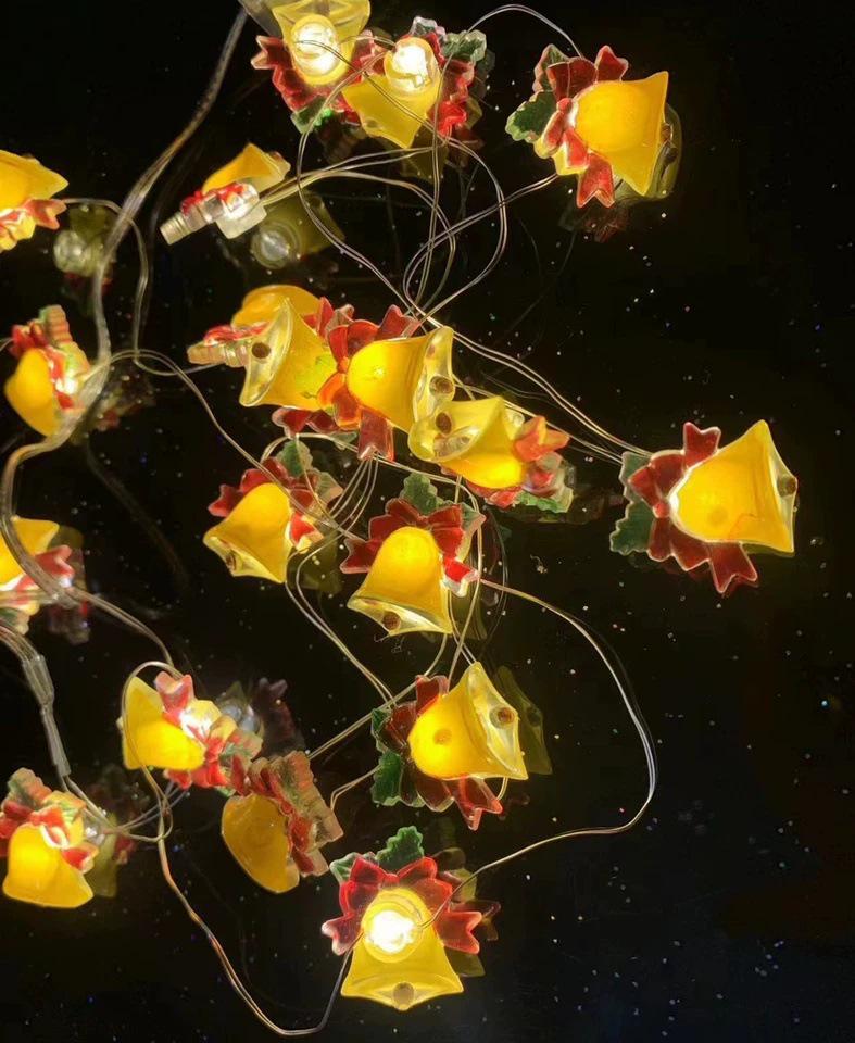 Christmas String Lights: Deer, Snowman, Star, Snowflake, Candy Cane, Tree, Gift Box, Copper Wire Fairy Lights