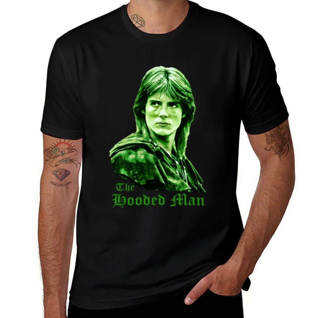 The Hooded Man TShirt Large Size Casual Short Sleeve Top