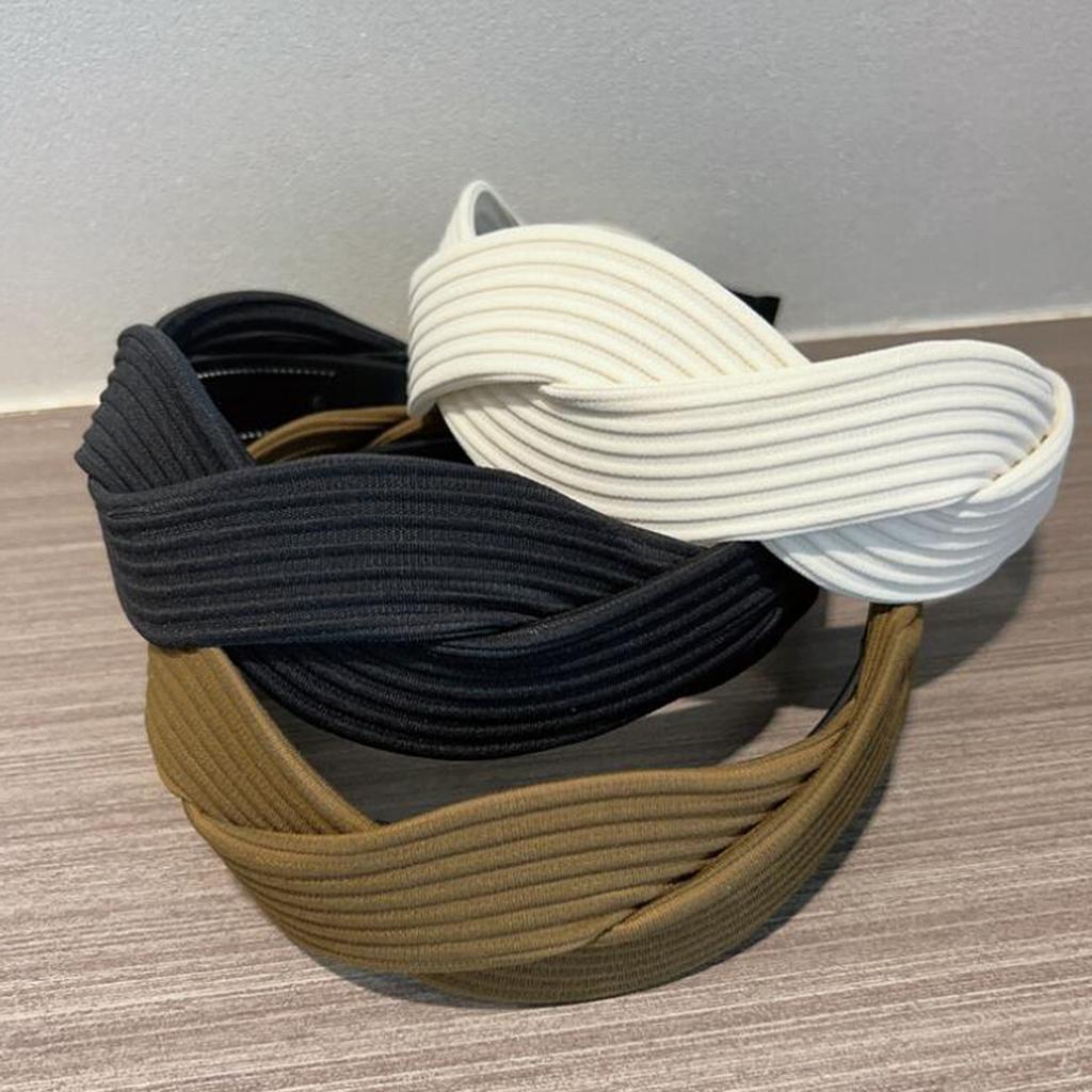 PROLY New Fashion Hair Accessories For Women Wide Side Braided Headband Casual Solid Color Turban Autumn Hairband