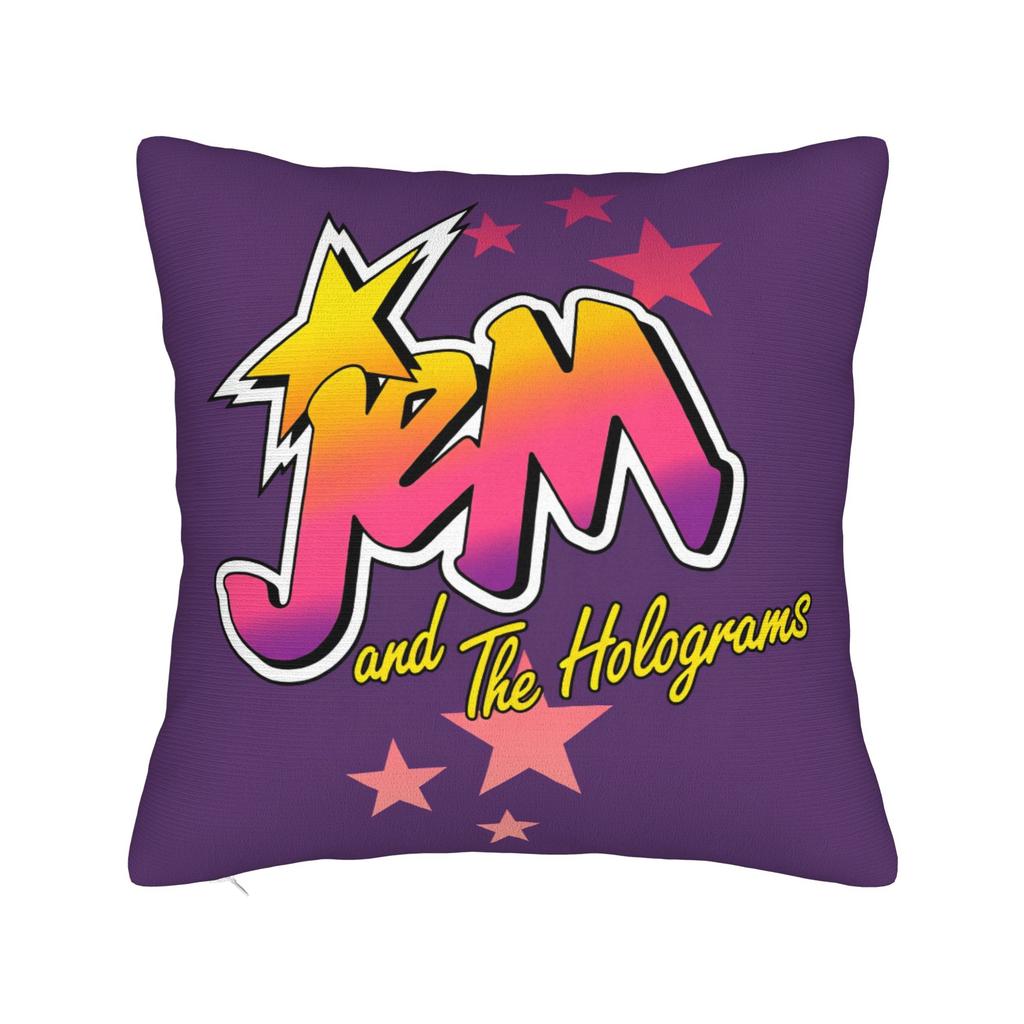 Kpop Style Jem And The Holograms Pillow Cover Comfy Cushion Cover Vintage Pillow Case For Sofa Couch Bed Living Room