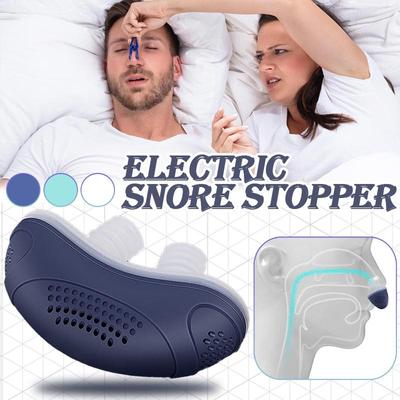 1PC Electric Micro Noise Stopper Sleep Anti Snoring Device Apnea Aid Stop Snore