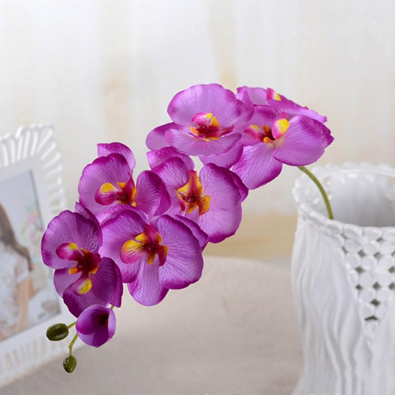 8 Capete 70cm Orhidee Fluture Artificială Flori Orhidee Molie Floare Falsă Decor Acasă DIY Buchet Floral Nuntă Phalaenopsis