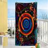 Australian Aboriginal Style Beach Towel High Absorbency & Quick-Dry Comfortable Lightweight Suitable for Swimming, Gym, Camping, Yoga Vacation