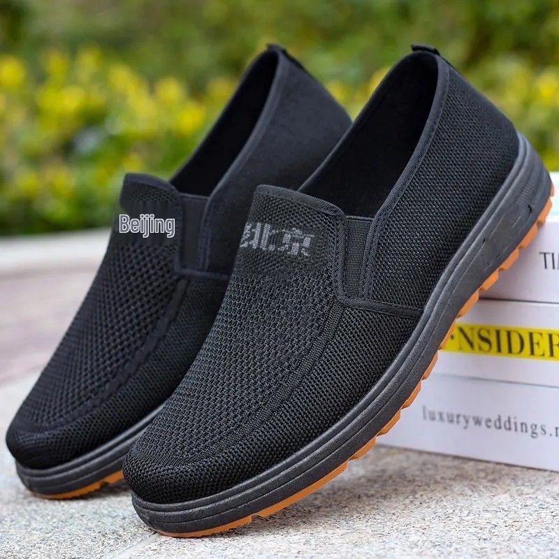 Men's Breathable Non-Slip Soft Sole Casual Shoes for Middle-Aged and Elderly