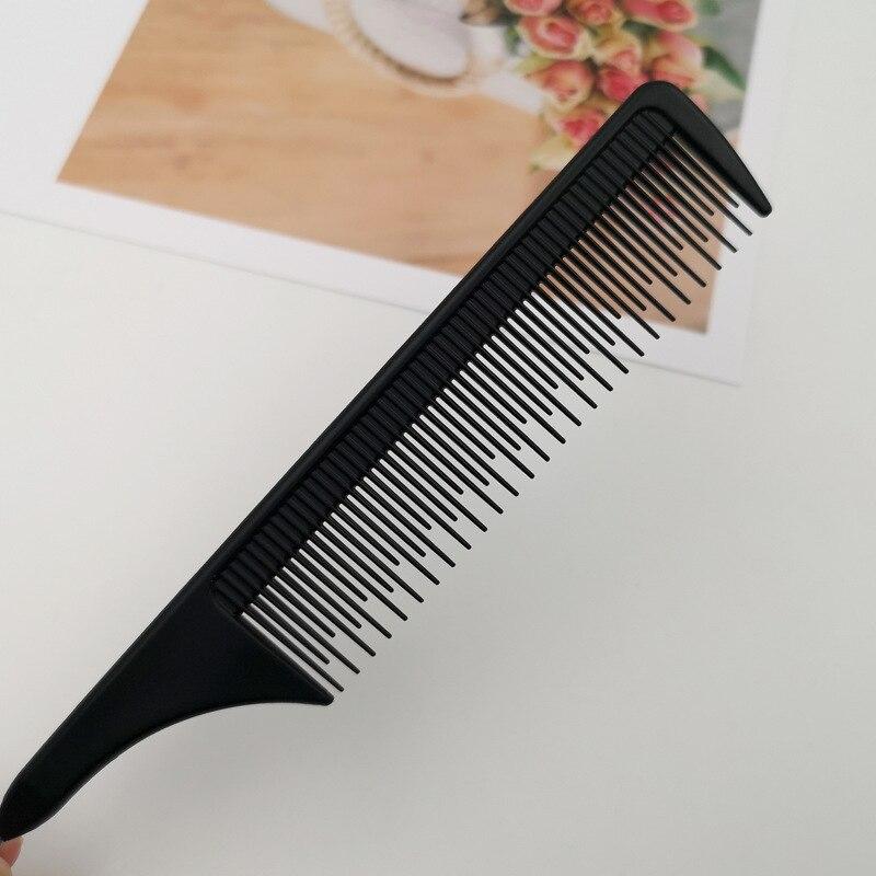 New Black Rat Tail Hair Comb Professional Barber Salon Hair Cut Comb Stainless Steel Spiked Hair Comb Head Care Styling Tools