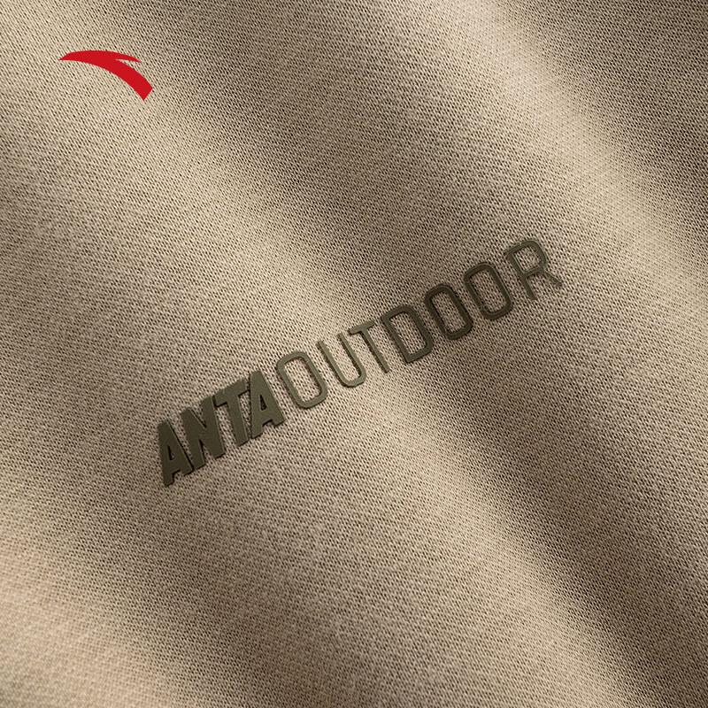 Anta Men's Outdoor Fleece-Lined Crewneck Pullover Sweatshirt