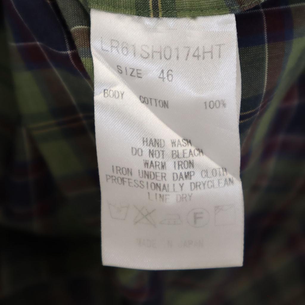 Nano Universe Made In Japan Check Pattern Long Sleeve Someros Co. Cotton Shirt Men's Used