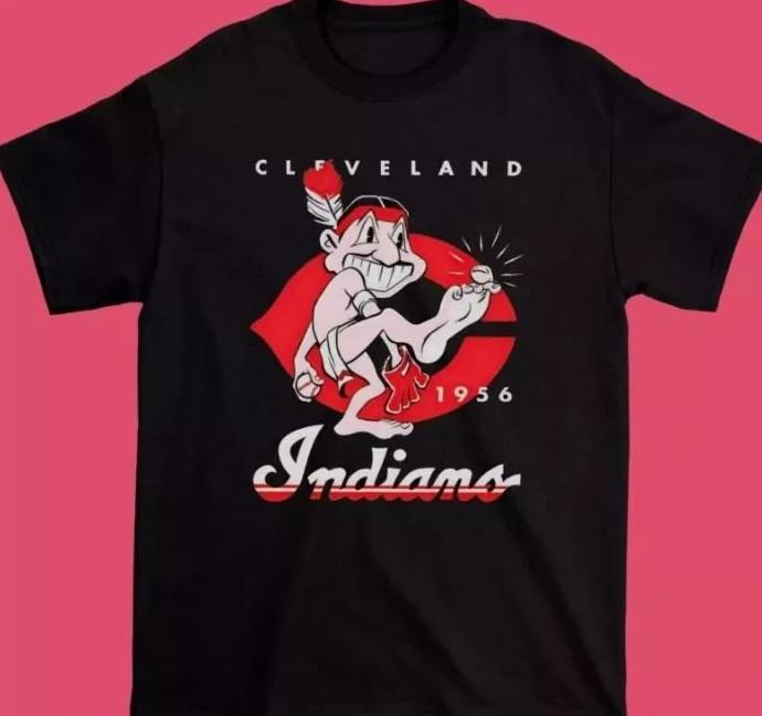 Cleveland Indians Chief Wahoo Men T-shirt, size S-5XL Unisex T-Shirt XXXXL