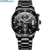 CRRJU 2214New six-hand steel strap solid men's hot-selling casual personalized watch, fashionable and popular for men