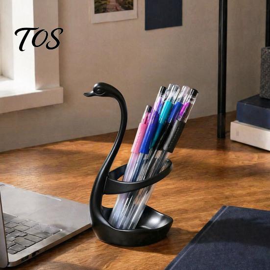 Office Desk Organizer 3D Printed Swan Pen Holder, Decorative Organizer, Aesthetic Storage Environmentally Friendly Cup Container, Minimalist