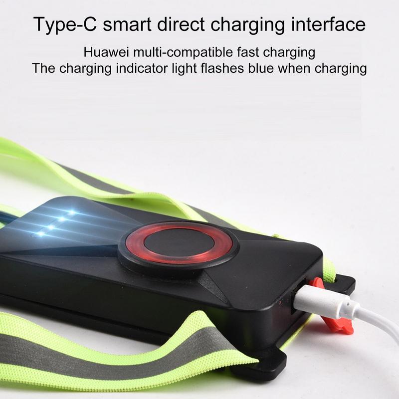 LED Running Vest Running Lights Ultra Bright With Rechargeable Battery 65 Adjustable Beam Angle USB Night Running LED Light