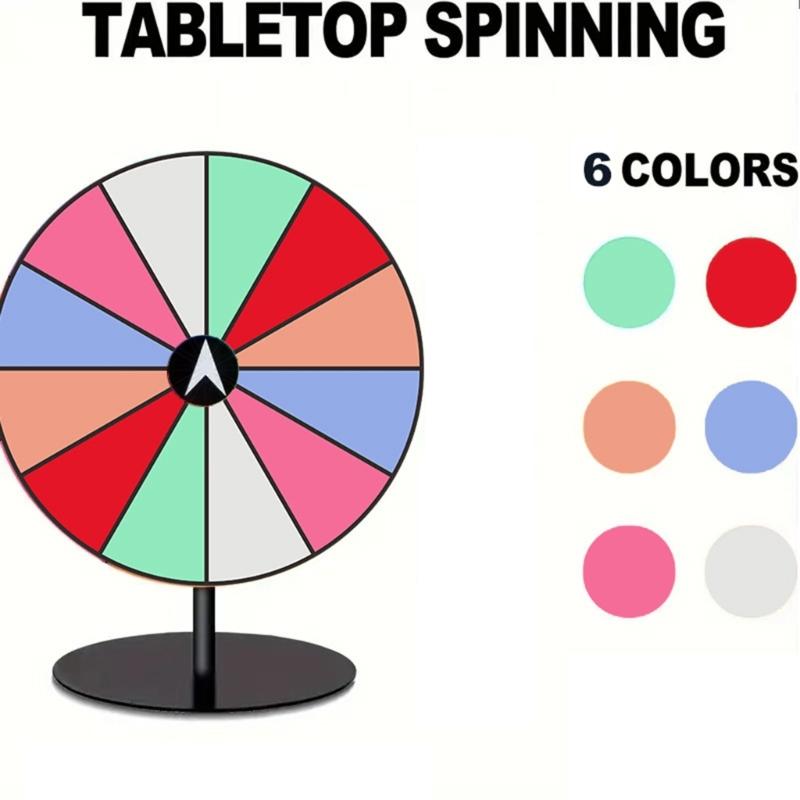 Desktop Prize Turn Plate Fortune Wheel Spinnings Game Lucky Draws Rotating wheels Erasable Fortune Wheel