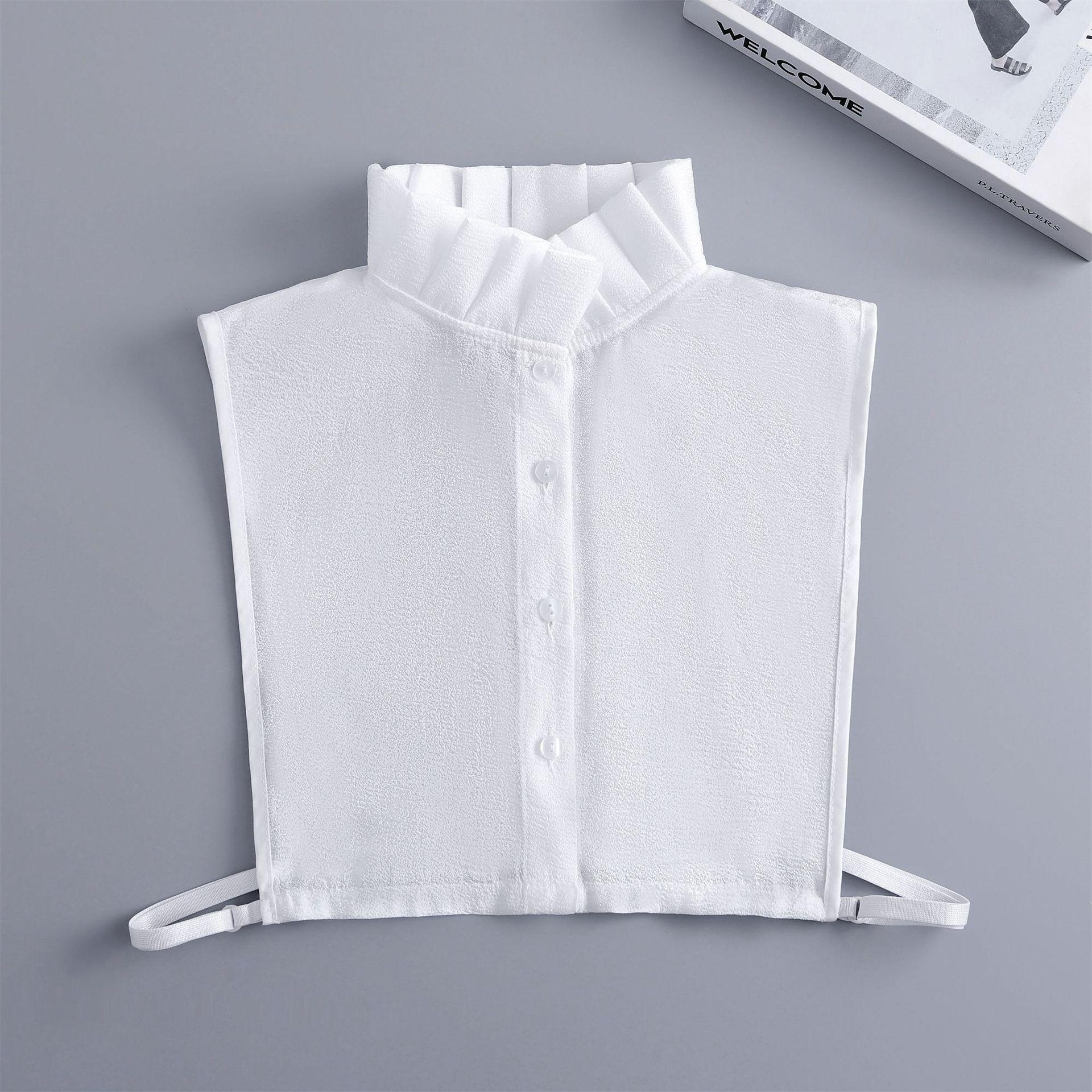 

Womens Half Shirt Tie Fashion Lapel Shoulder Fake Collar Ladies Removable Neck Shawl Wrap Shirt Detachable False Collar