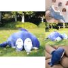 Cute Shark Plush Pillow With Cat Face Stuffed Animal Blue/grey 30/60cm Super Soft Short Plush